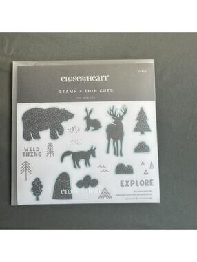 Close To My Heart Z4420 The Wild Life Acrylic Stamp and Thin Cut Set